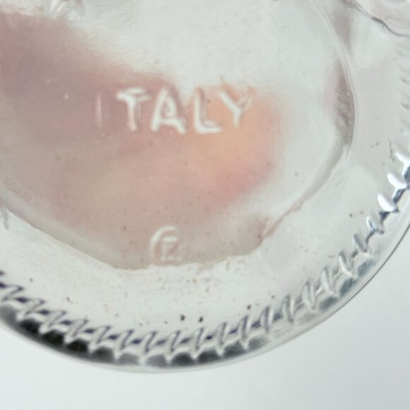 Vintage 13" Italian Glass Bottle With Ceramic Stopper Swing Top Closure Clear - Picture 8 of 9